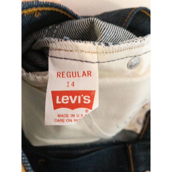 Vintage  Orange Tab Jeans 1970s Old Stock  316-0217.youth size 14 not women 27. - Picture 5 of 5